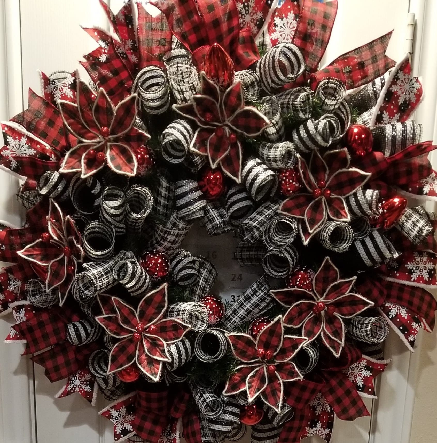 Red, black and white christmas