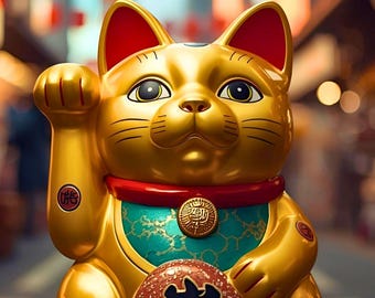 Maneki Neko Leitfaden zum Ausdrucken – Bedeutung der Glückskatze, Farben, Symbolik & Einkaufskarte von Tokio (PDF)