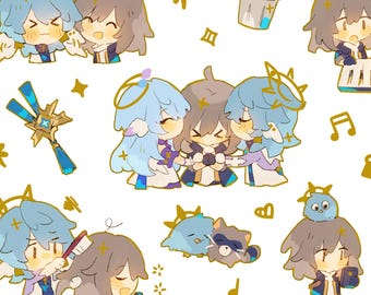 Honkai Star Rail Sunstelle Sunday Stelle Robin Hoja de pegatinas