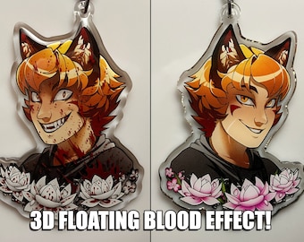 Sleutelhanger - 3D-bloedspatten - BTD - Ren