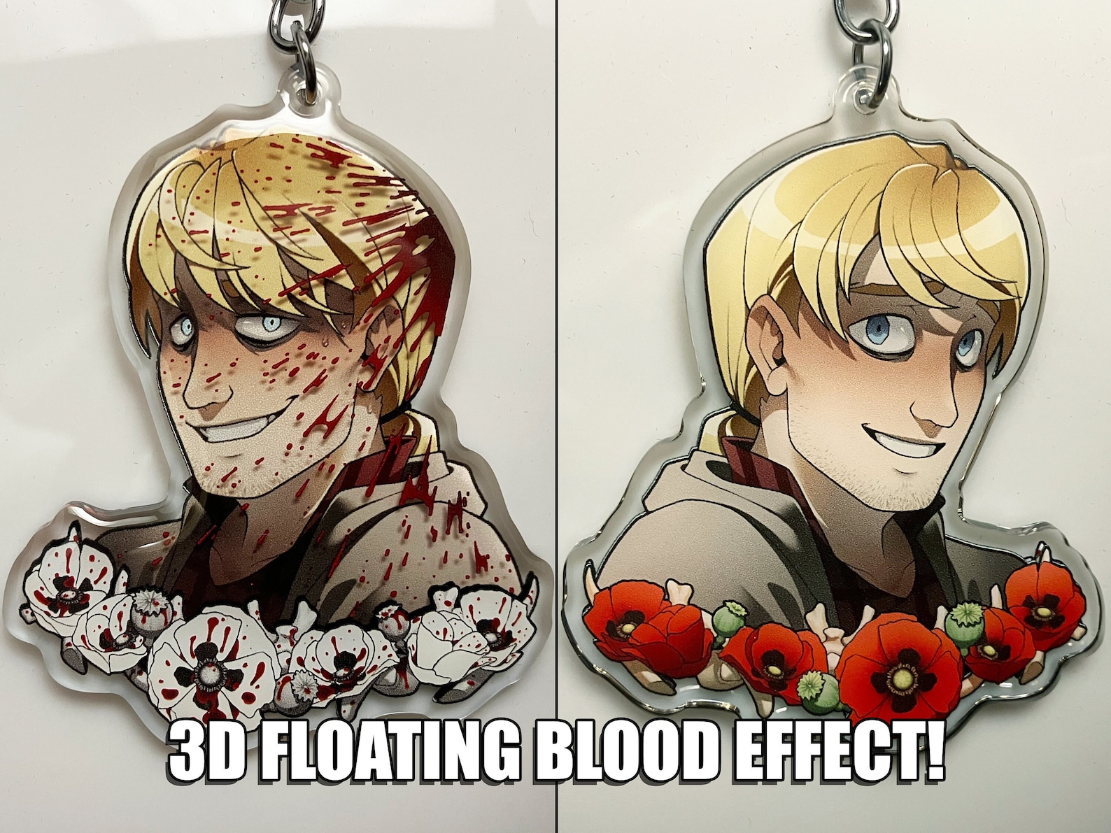 Keychain 3D Blood Splatter BTD Lawrence - Etsy