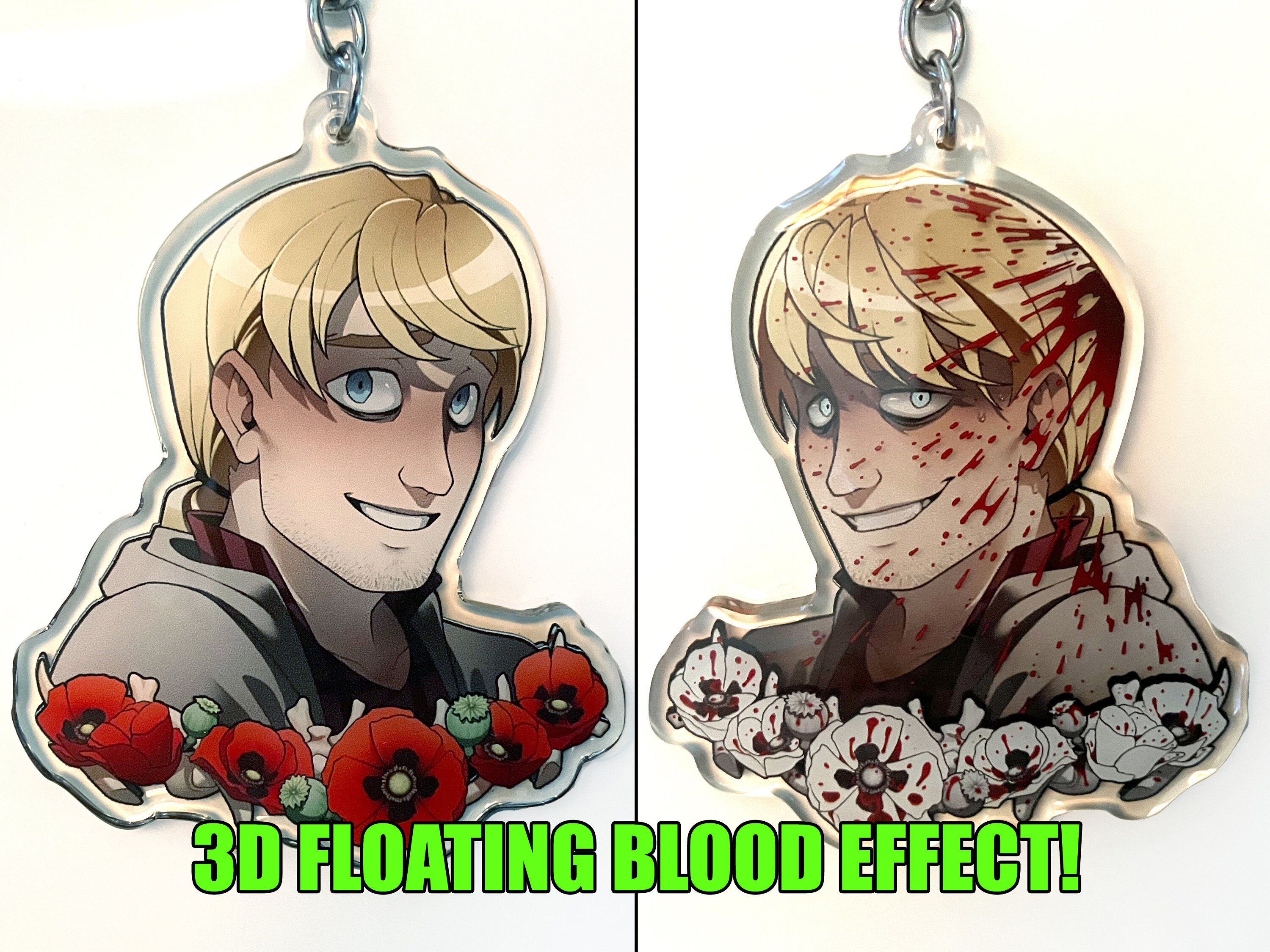 Keychain 3D Blood Splatter BTD Lawrence - Etsy Canada