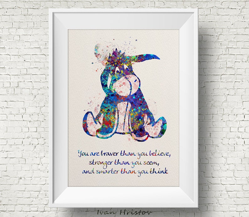 quote decor wall art disney Winnie the Pooh inspired print poster picture