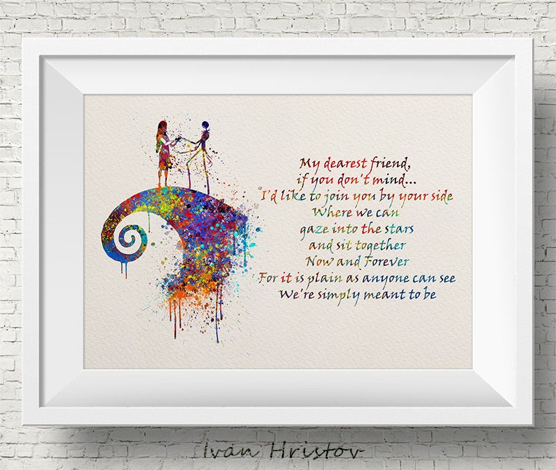 The Nightmare Before Christmas Colorful Quote Inspired Jack | Etsy