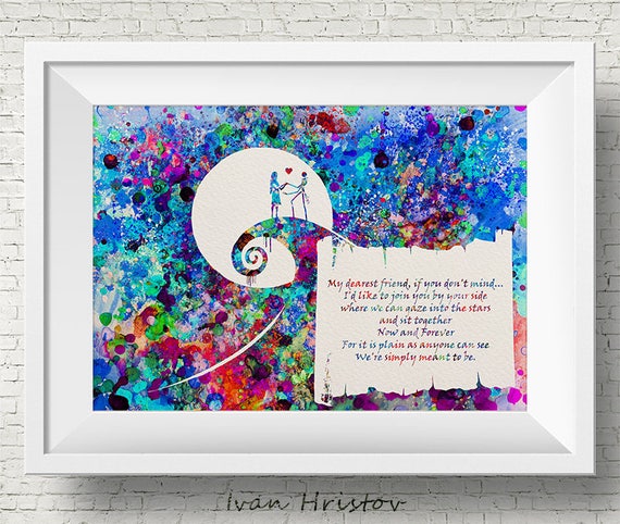 The Nightmare Before Christmas Colorful Quote 1 Inspired Jack | Etsy