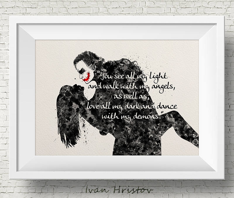 Joker And Harley Quinn Kiss Inspired Love Watercolor Painting Etsy Joker And Harley Quinn Kiss Inspired Love Watercolor Painting Etsy