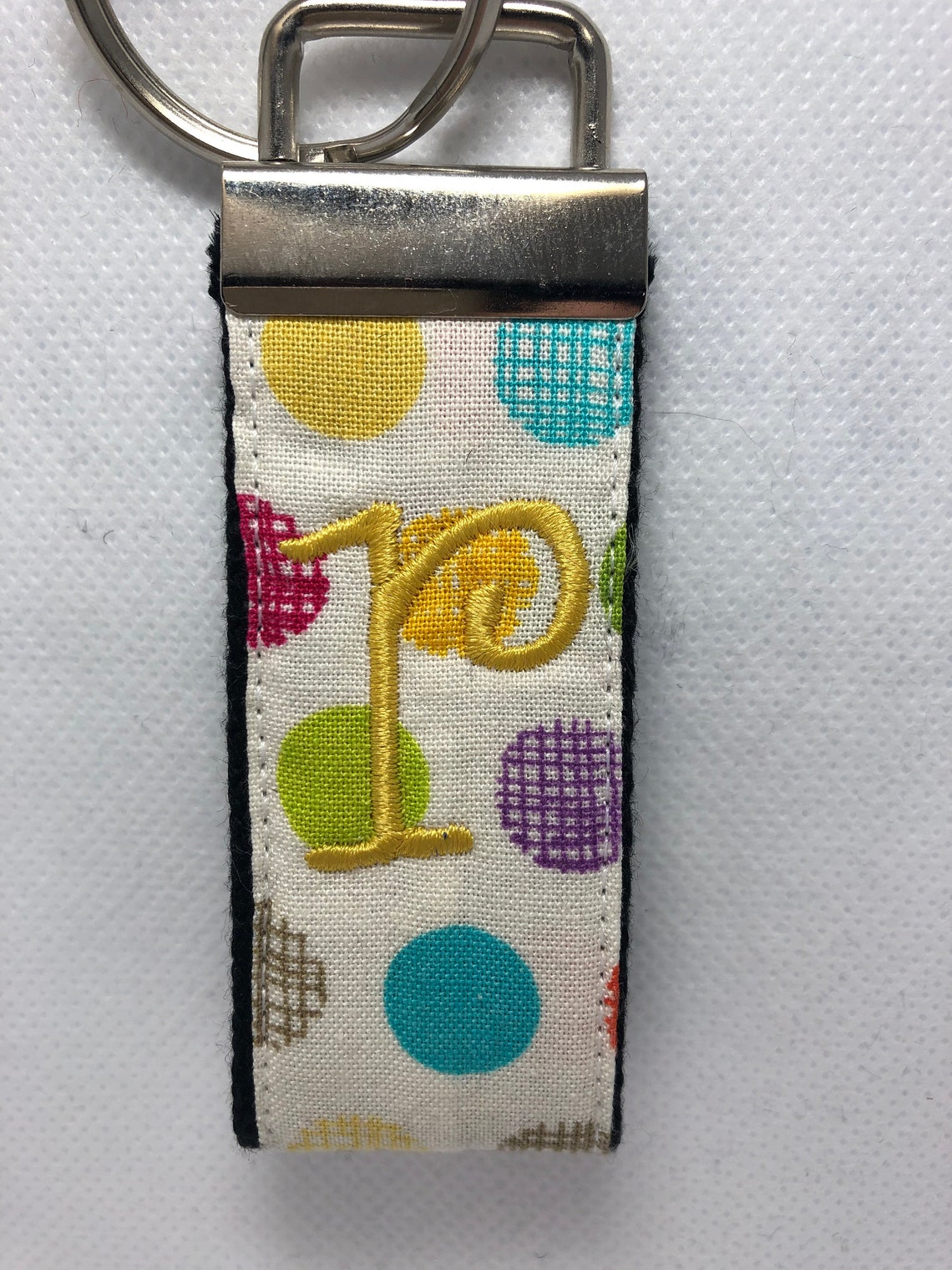 Personalized Embroidered Keychains Initial r Etsy