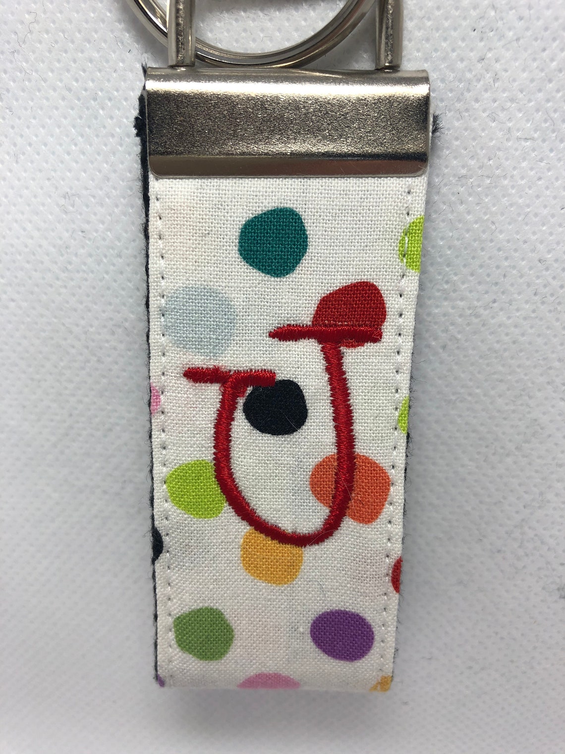 Personalized Embroidered Keychains Initial u Etsy