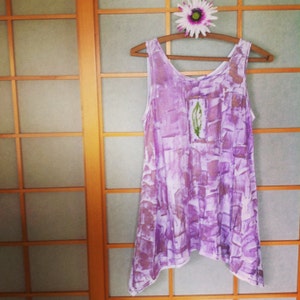 purple with feather motif
