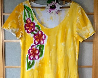Cotton Aline Dress Plus Size Dress Woman Fashion Hand Painted | Etsy