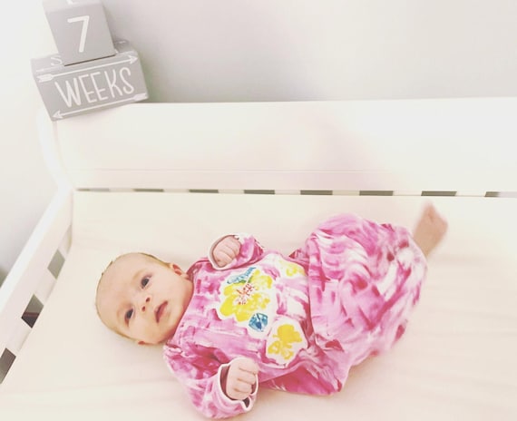 Baby Sleep Sack: Kauai Hawaii Hand-Painted Cotton Sleeper, Newborn to 2 Years