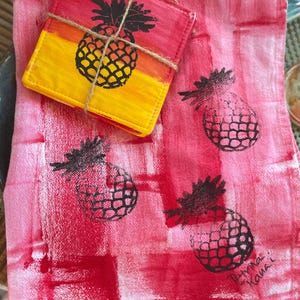Cotton Flour Sack Towels Hand painted from Kaua&#39;i Hawaii Kitchen/Bath towels