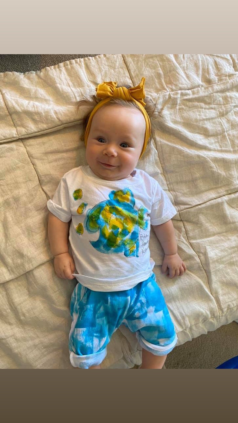 Hawaii Baby Gift Layette Set Baby Shower Gift Hand Painted Etsy