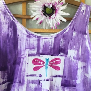 Purple with dragonfly