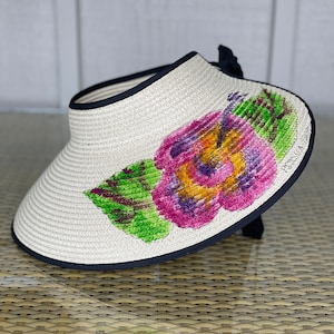 pink hibiscus visor