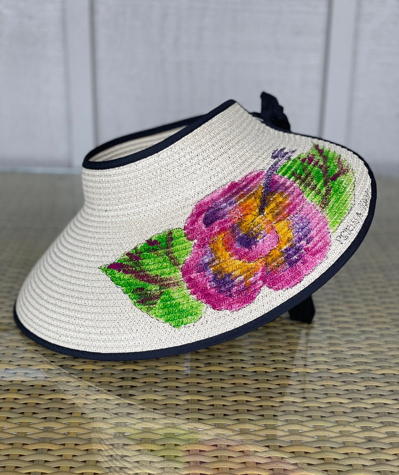 pink hibiscus visor
