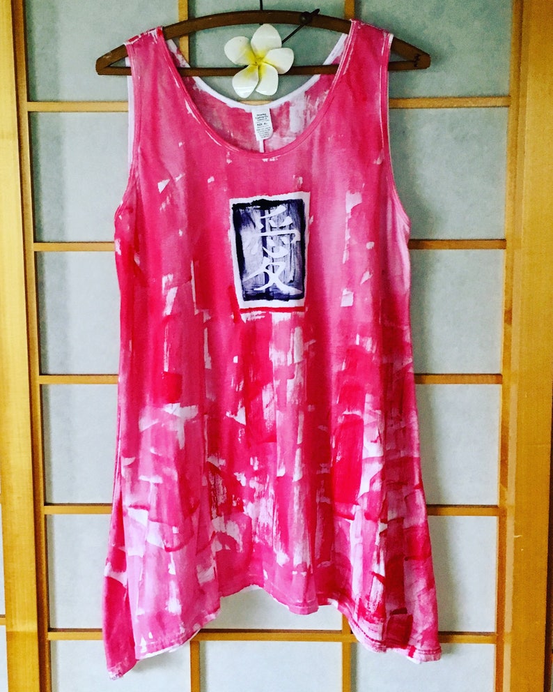 Red tunic with love stamp