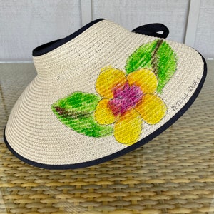 yellow plumeria visor