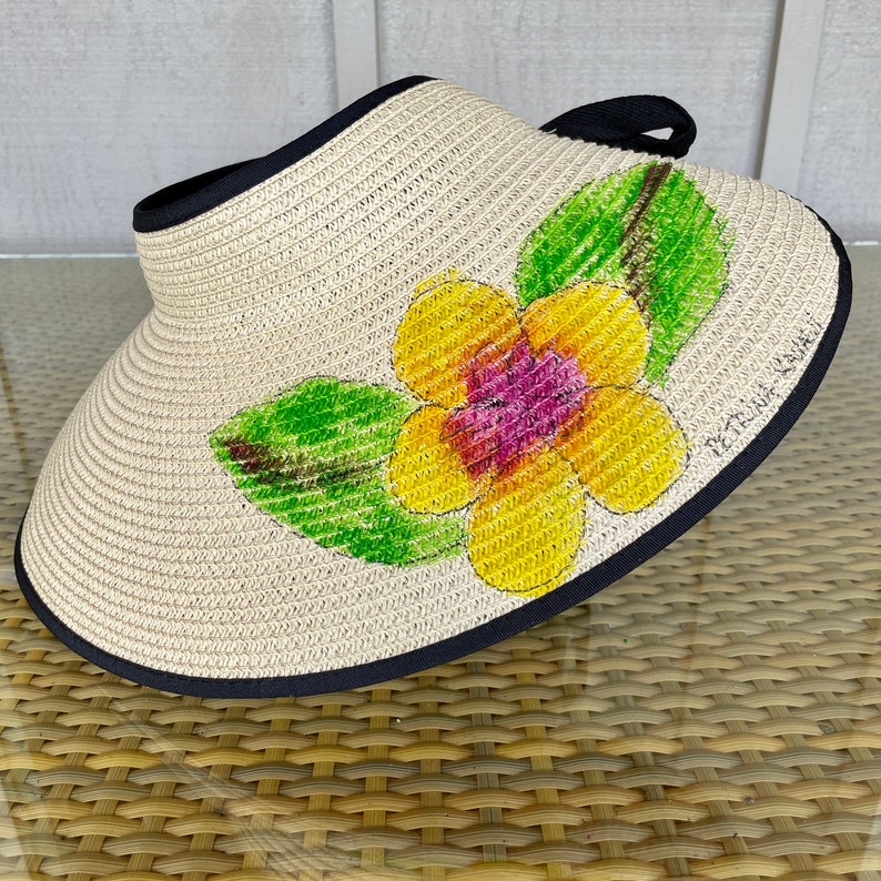 yellow plumeria visor