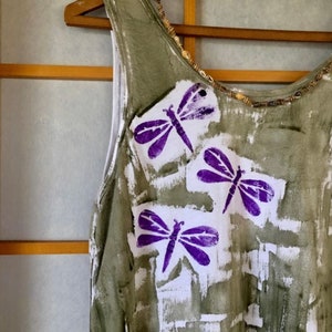 Olive with draped dragonfly