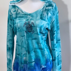 New thermal hoodie XS-3X Hand Painted Hoodie Cotton Rib Hoodie Ombre Hoodie Kauai Hawaii Hoodie Woman's Hoodie image 1