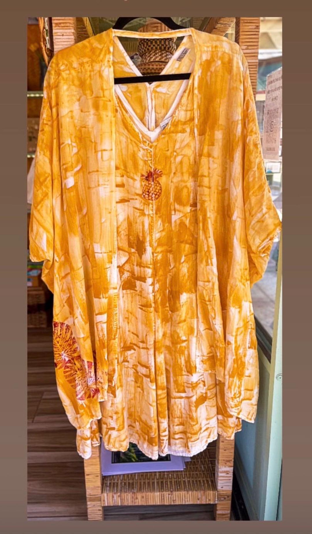Hand Painted Kimono Asymmetric Kimono Jacket Rayon Ruana Hawaii Kauai ...