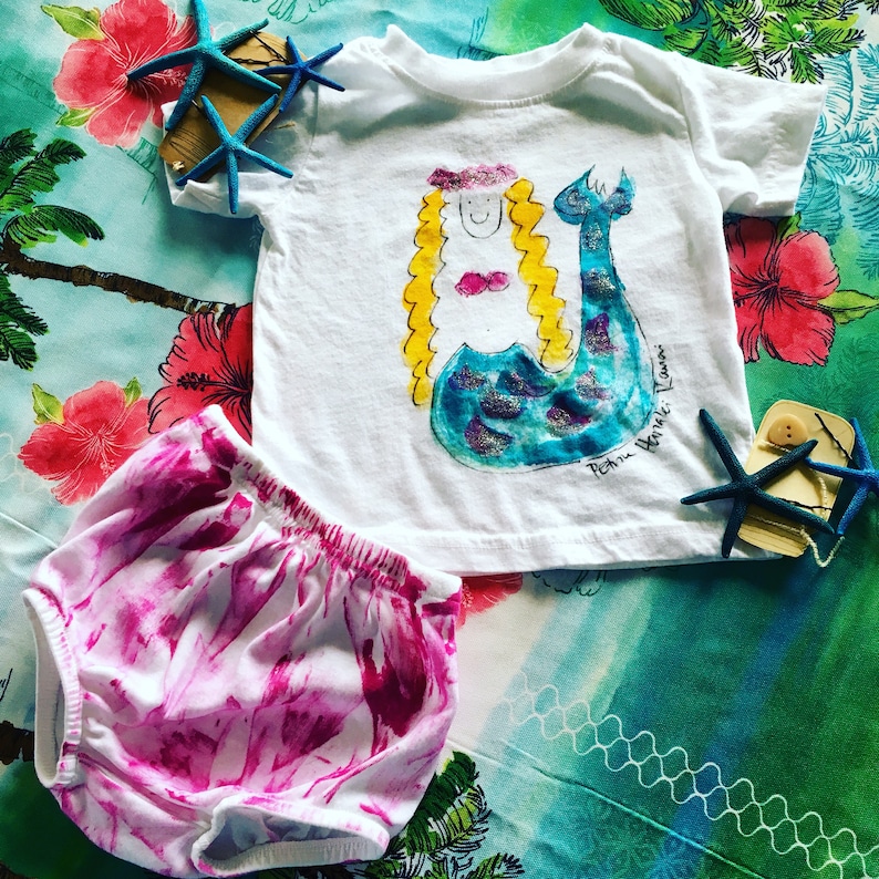 Hawaii Baby Gift Layette Set Baby Shower Gift Hand Painted Etsy