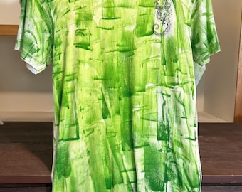 Unisex T-shirt van bamboe en biologisch katoen / zacht casual T-shirt / handbeschilderd Kaua'i