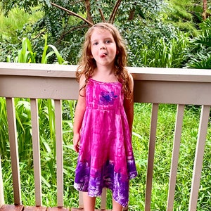 Girls Twirl Dress 2T-8 Ombre Dress Kauai Hawaii Hand Painted Dress Cotton Dress Birthday Dress Valentines Day image 10