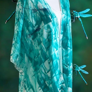 Hand Painted Kimono Asymmetric Kimono Jacket Rayon Ruana Hawaii Kauai ...