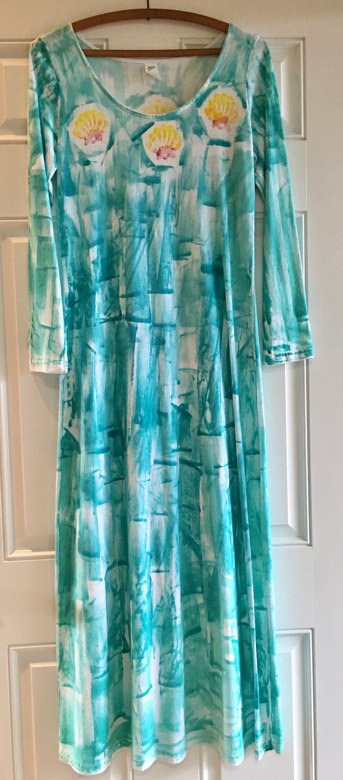 Sale Maxi Dress S and XL Hand Painted Muumuu Woman Fashion Etsy