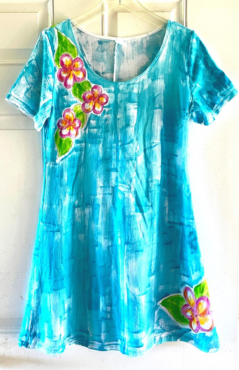 Draped plumeria on aqua