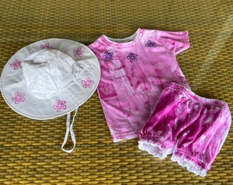 Baby girl gift Plumeria lei t-shirt  baby shower gift Hawaii baby gift Kauai Hawaii hand painted cotton t shirt 6 mo. - 6/8