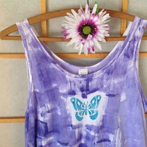 Tunic Legging Set Tank Tunic Woman Fashion S-3X Cotton Workout Top Hand Painted Kauai Hawaii butterfly