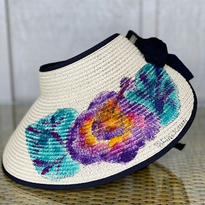 purple hibiscus visor