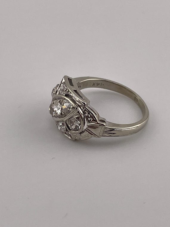 Art Deco Diamond Ring - image 7