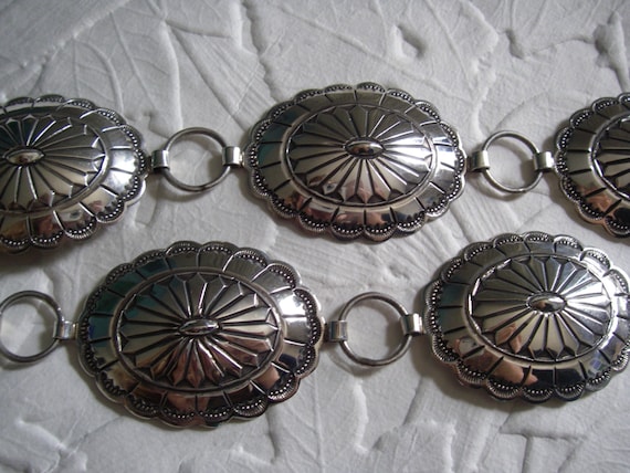 Solid Sterling Silver Concho Belt