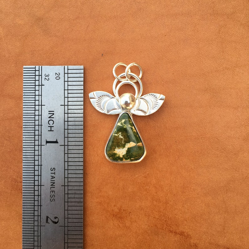 Turquoise angel pendant