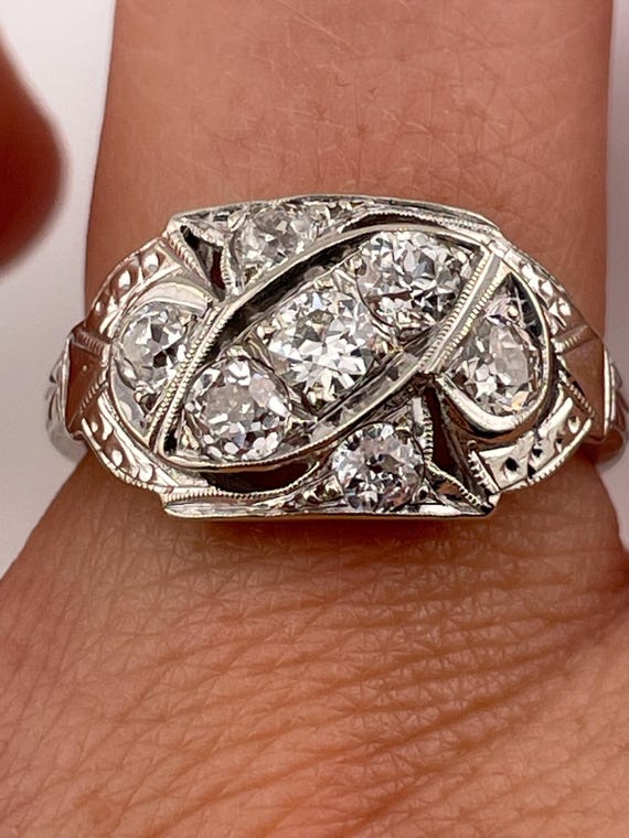 Art Deco Diamond Ring - image 1