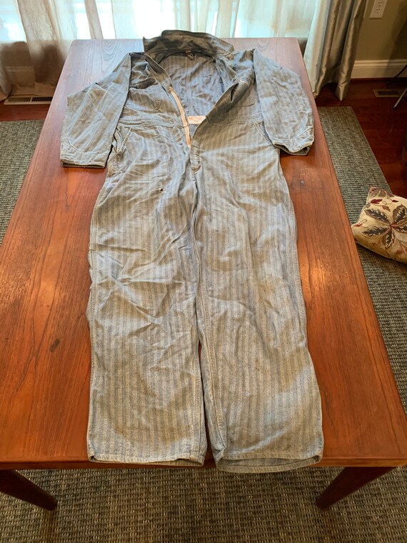 Vintage Montgomery Ward Denim Herringbone Carpent