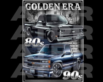 Golden Eras PNG-Datei | Downloadbar in 300 DPI | Klassisches OBS | Chevy Pickup-Trucks