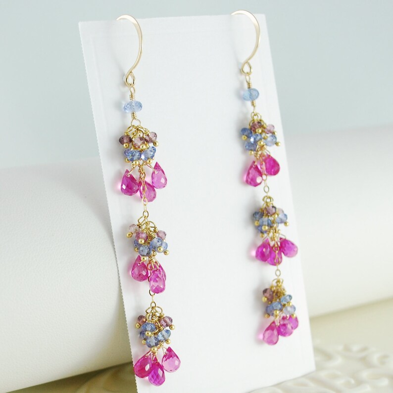 Fuchsia statement earrings Clearance