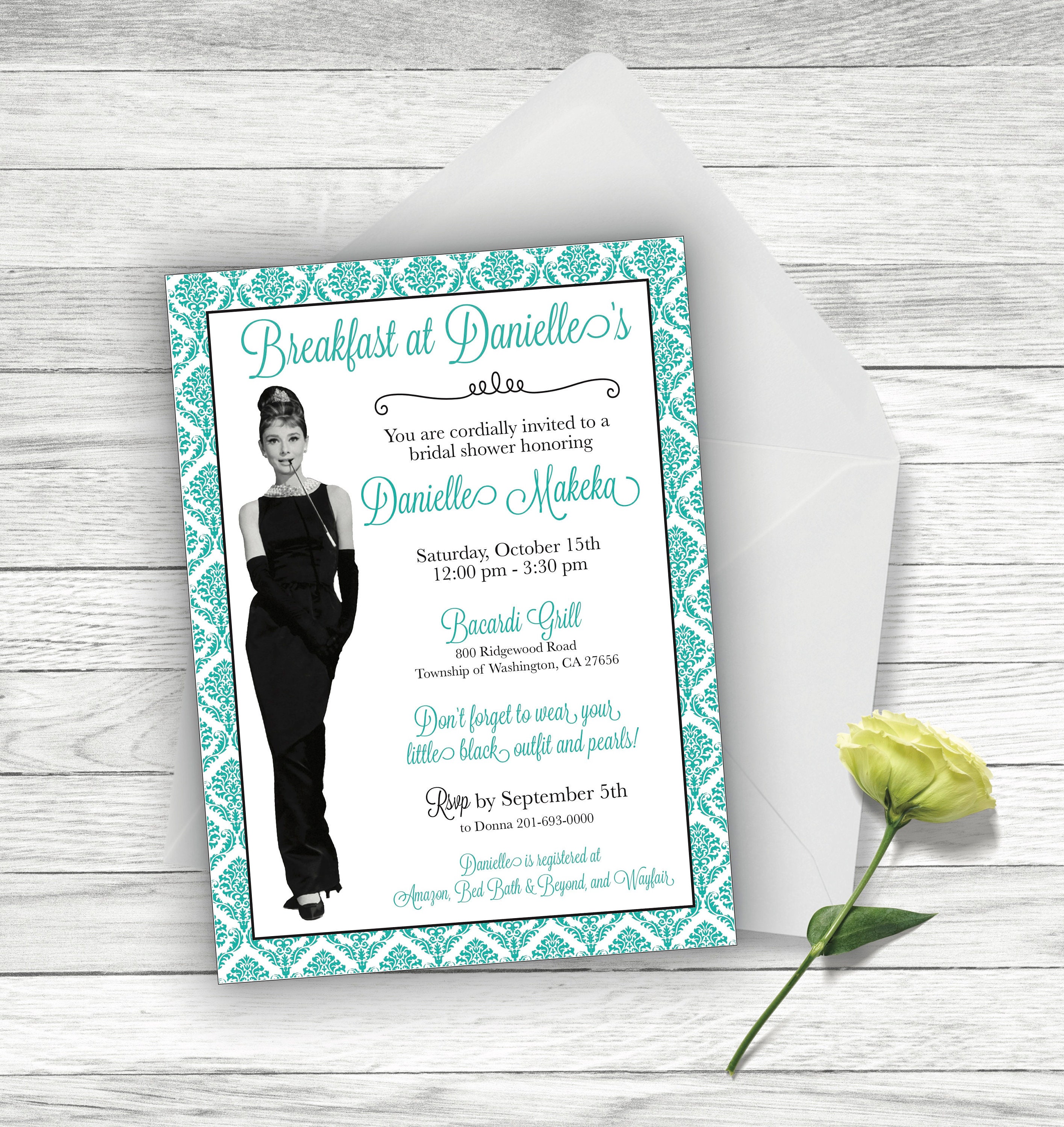 Breakfast at Tiffanys Bridal Shower Invitation Printable - Etsy