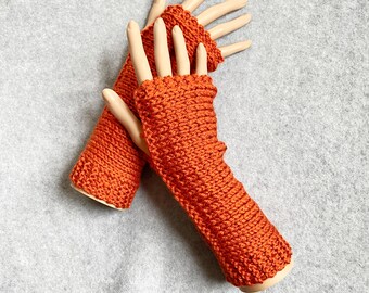 Knit Fingerless Gloves - Arm Warmers - Wrist Warmers - Texting Gloves