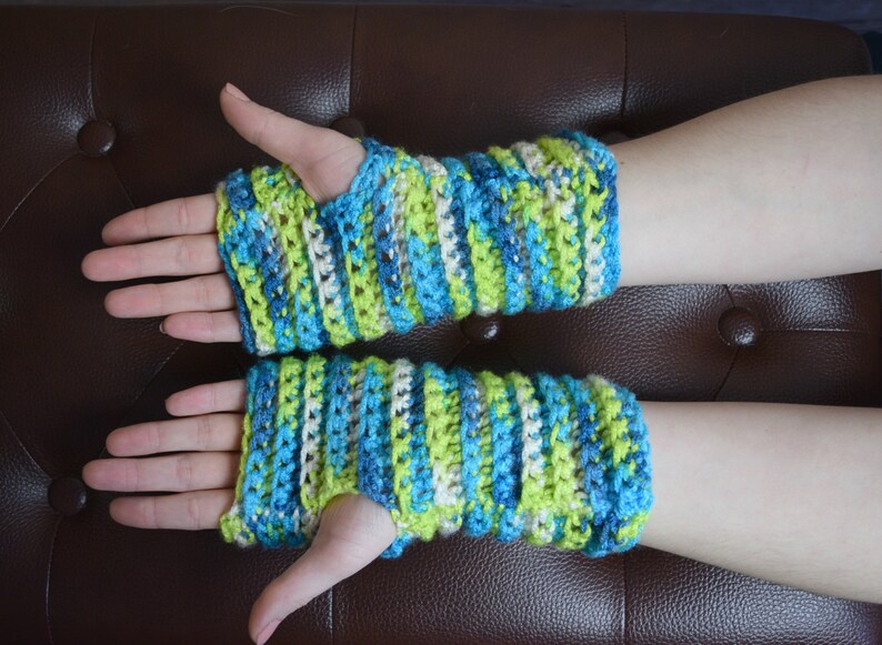 Fingerless Gloves Typing Gloves Crocheted Gloves Texting Etsy