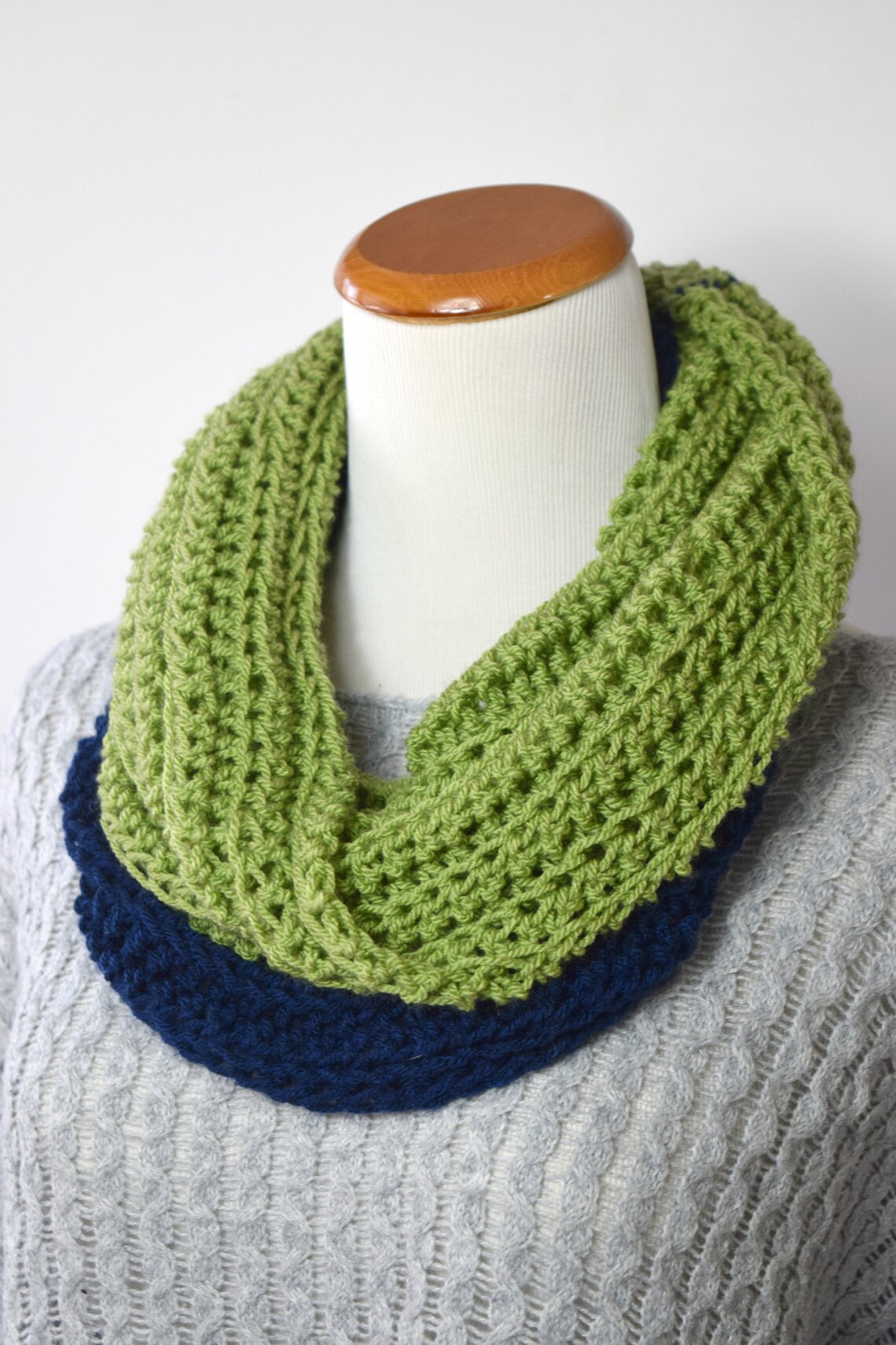 Infinity Scarf Circle Scarf Crochet Cowl Ready to Ship - Etsy