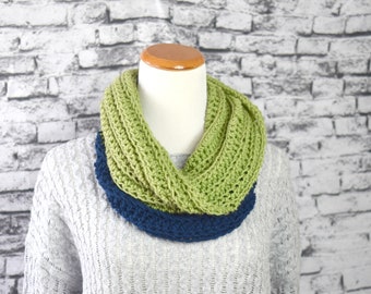 Infinity Scarf Circle Scarf Crochet Cowl Ready To Ship