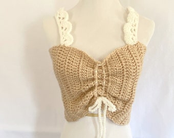 Halter Top, Crochet Crop Top, Festival Top, Crochet Bralette