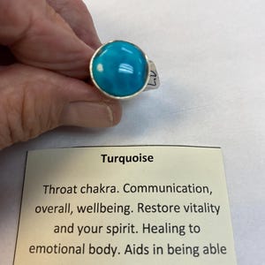 Turquoise sterling silver ring size 6