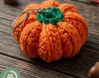 Crochet Pumpkin Pattern , Easy keychain Amigurumi, Halloween Pumpkins plush ornament, Crochet charms, Home décor